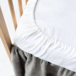 Linen Baby Fitted Sheet. Crib Flat Bedding For Boy Or Girl Room. Baby Shower Gift. Sheet Newborn - thumbnail 2