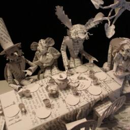 The Mad Hatter's Tea Party Book Sculpture - thumbnail 3