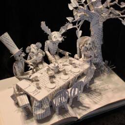 The Mad Hatter's Tea Party Book Sculpture - thumbnail 4