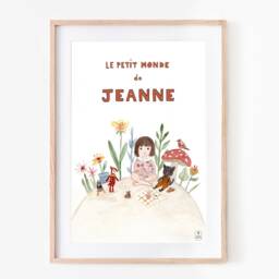 Child Poster, Watercolor, Small World, Animals, Garden, Customizable - thumbnail 2