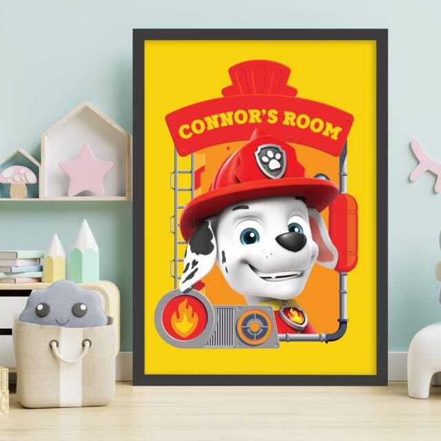 Paw Patrol Print - Marshall Graphic Personalised Poster Wall Art - image 1