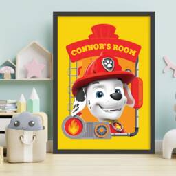 Paw Patrol Print - Marshall Graphic Personalised Poster Wall Art - thumbnail 1
