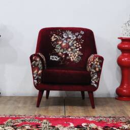 Bay Armchair - Maroon Gobelin - thumbnail 3