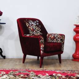 Bay Armchair - Maroon Gobelin - thumbnail 2