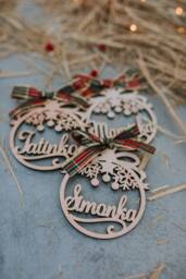 Custom Christmas Baubles With Name, Christmas Ornaments, Laser Cut Wood Snowflake Decoration, Decor, Christmas Decoration