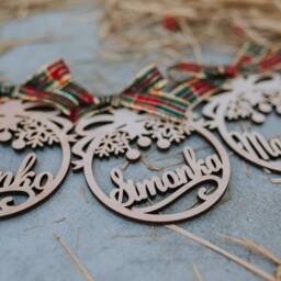 Custom Christmas Baubles With Name, Christmas Ornaments, Laser Cut Wood Snowflake Decoration, Decor, Christmas Decoration - thumbnail 4