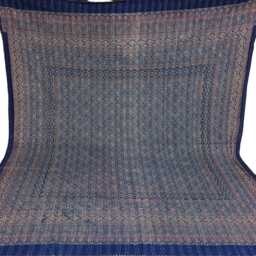 Handmade Kantha Quilt Indian Ajrakh Block Print Cotton Bedspread - King Size - thumbnail 2