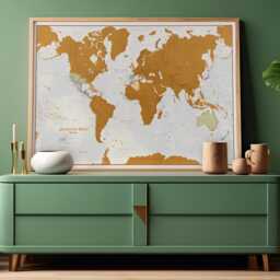 Scratch The World ?? - Most Detailed Travel Map Print With Coin Home Decor, Framed, Birthday Gift, 18Th, 21st, Gift For Him - thumbnail 4
