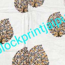 Hand Block Print Cotton Reversible Quilt Dohar, Summer Blanket, Cotton Quilt, King Size Quilt, Blanket & Throws, Cotton Double Bed - thumbnail 2