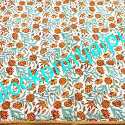 Hand Block Print Cotton Reversible Quilt Dohar, Summer Blanket, Cotton Quilt, King Size Quilt, Blanket & Throws, Cotton Double Bed - thumbnail 4
