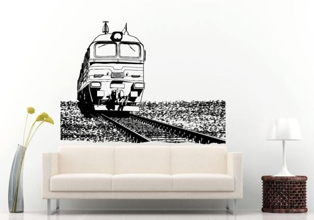 Express Classic Vintage Locomotive Train Rail Road Wall Decal Vinyl Sticker Mural Room Decor L713 - image 1