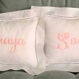 Custom Embroidered Pillow. Personalized Name Baby Children's Room Decor. Home Wedding Gift - thumbnail 2