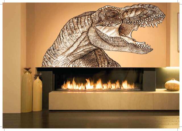 Painteeze Dinosaur Head Painting Like Modern Wall Decor, Decal, Sticker Cfb 41