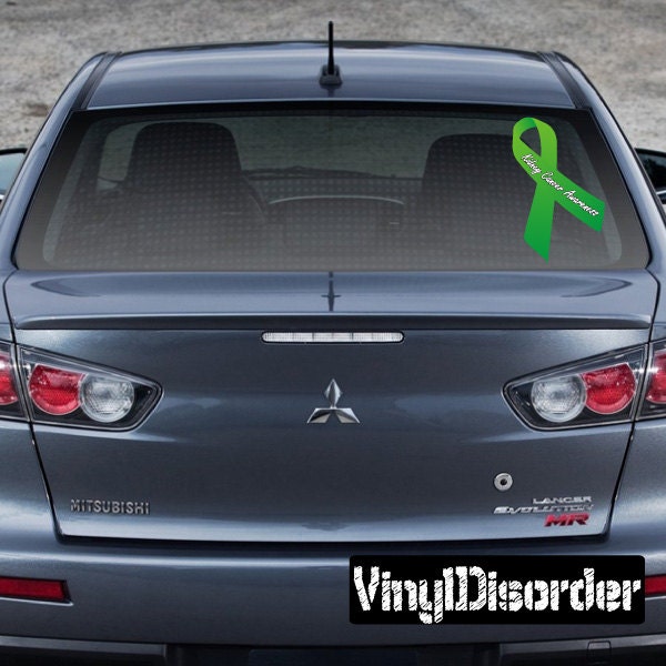 Kidney Cancer Awareness Ribbon Vinyl Wall Decal Or Car Sticker
