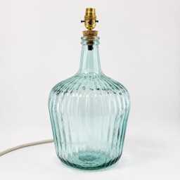 Recycled Glass Ripple Lamp 46cm