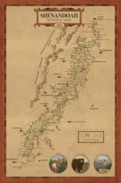 Shenandoah National Park Map Art Print, Virginia Travel Poster - thumbnail 2