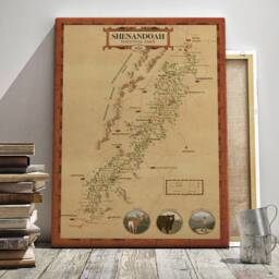 Shenandoah National Park Map Art Print, Virginia Travel Poster - thumbnail 3