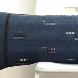 "Blue Indigo Linear Striped Lumbar Pillow Cover 14"" X 36" - thumbnail 3