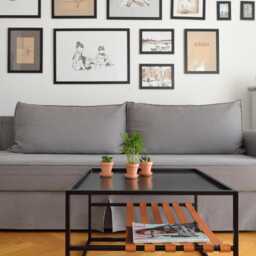 Industrial Steel Coffee Table Black Frame With Leather Shelf - thumbnail 4