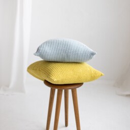 Set Of 2 Waffle Pillow Covers, Linen Shams, Throw Pillows, Textured Pillows, Decorative Pillows - thumbnail 3