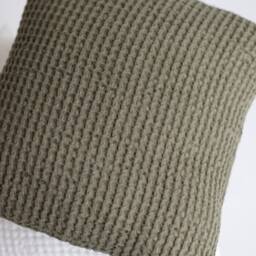 Set Of 2 Waffle Pillow Covers, Linen Shams, Throw Pillows, Textured Pillows, Decorative Pillows - thumbnail 2