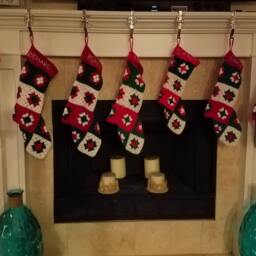 Handmade Crochet Christmas Stocking, Stockings, Customizable, Knitting, Christmas, Choose Your Colors - thumbnail 3