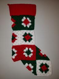 Handmade Crochet Christmas Stocking, Stockings, Customizable, Knitting, Christmas, Choose Your Colors - thumbnail 1