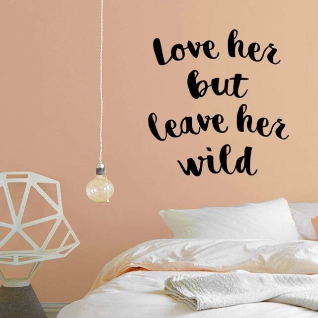 Nursery Wall Decal - Love Her But Leave Wild Vinyl Quotes Girls Bedroom Decor Vwaq - image 1