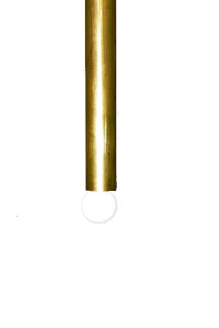 Modern Cylinder Pendant - Raw Brass Minimalist Ceiling Light Fixture Mid Century Exposed Bulb Fixture Any Length Available - image 1