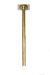 Modern Cylinder Pendant - Raw Brass Minimalist Ceiling Light Fixture Mid Century Exposed Bulb Fixture Any Length Available - thumbnail 2