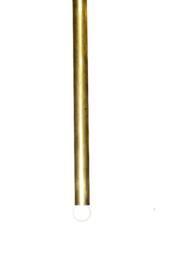 Modern Cylinder Pendant - Raw Brass Minimalist Ceiling Light Fixture Mid Century Exposed Bulb Fixture Any Length Available - thumbnail 3