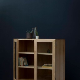 Konk ??? Industrial Display Cabinet Bespoke Sizes Available Glass Front Solid Oak & Steel Cabinet, Modern Tv Stand With Cupboard - thumbnail 2