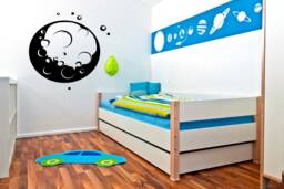 Moon & Stars Nursery Wall Decal Removable Vinyl Sticker 4371 - thumbnail 1