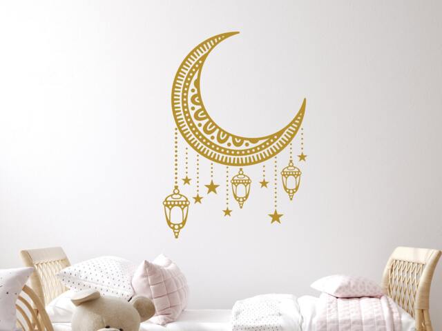 40% Off Stars & Moon Wall Decals. Decal. Boho Style. Kids Room Sticker. Nursery Decor. Celestial Decal Me10 - image 1