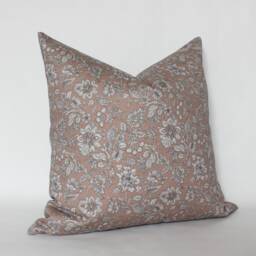 Dusty Rose Pillow Cover, Mauve Throw Pillow, Floral Designer Blush Pink - - thumbnail 3