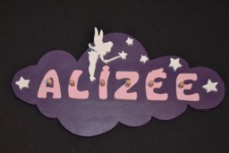 First Name Puzzle/Wooden Customizable Built-In Letters Cloud Original - thumbnail 1