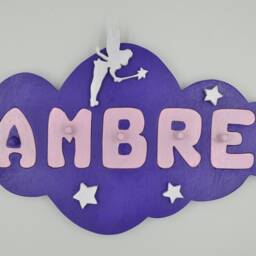 First Name Puzzle/Wooden Customizable Built-In Letters Cloud Original - thumbnail 2