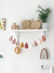 Droplet Garland, Nursery Garland Drops, Boho Wall Decor Droplet - thumbnail 1
