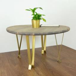 Metal Table Legs, Coffee End Steel Gold Gold/Brass Color - thumbnail 3