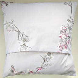 "Cushion Cover in Lilac Bird & Butterfly 14"" 16"" 18"" 20" - thumbnail 2