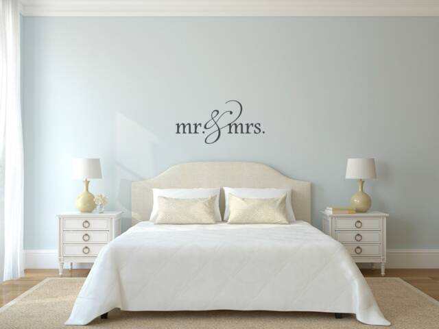 Mr. & Mrs. Wall Decal. Apply To Windows, Mirrors & Walls. This Would Look Perfect Above Your Headboard Or Around Wedding Pictures - image 1