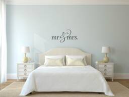 Mr. & Mrs. Wall Decal. Apply To Windows, Mirrors & Walls. This Would Look Perfect Above Your Headboard Or Around Wedding Pictures - thumbnail 1