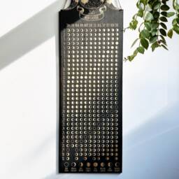 2026 Lunar Calendar Engraved Birch Wood Moon Phases Wall Hanging - thumbnail 3