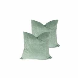 Brunschwig & Fils Turquoise Chenille Pillow Cover, 12x22 - thumbnail 2
