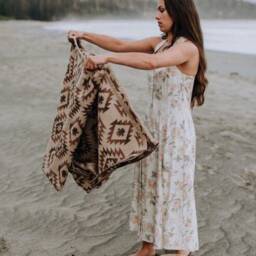 Tofino Beach Blanket - Boho Aztec Southwest Throw, Camping - thumbnail 3