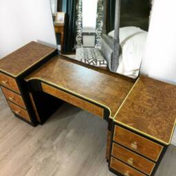 Black & Gold Art Deco Dressing Table-Sold - thumbnail 3