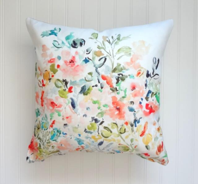 Floral Flow Pillow Cover, Designer Fabric 18x18, 20x20, 22x22, 24x24, 14x20, 12x21 - image 1