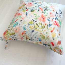 Floral Flow Pillow Cover, Designer Fabric 18x18, 20x20, 22x22, 24x24, 14x20, 12x21 - thumbnail 2