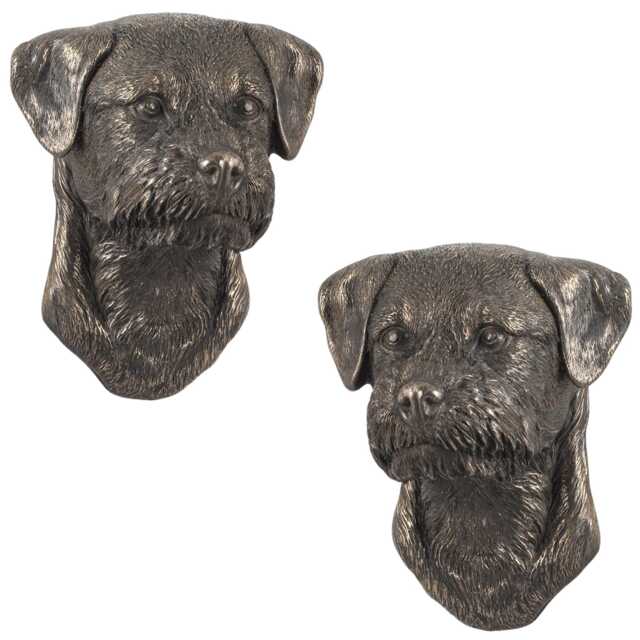 Border Terrier, Dog Hanging Statue Cold Cast Bronze - image 1