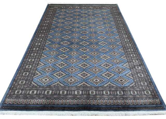 7x10 Gray Color Bokhara Rug - 2.00x3.00 Bedroom Luxury Area Turkish Fine Quality Afghan - image 1
